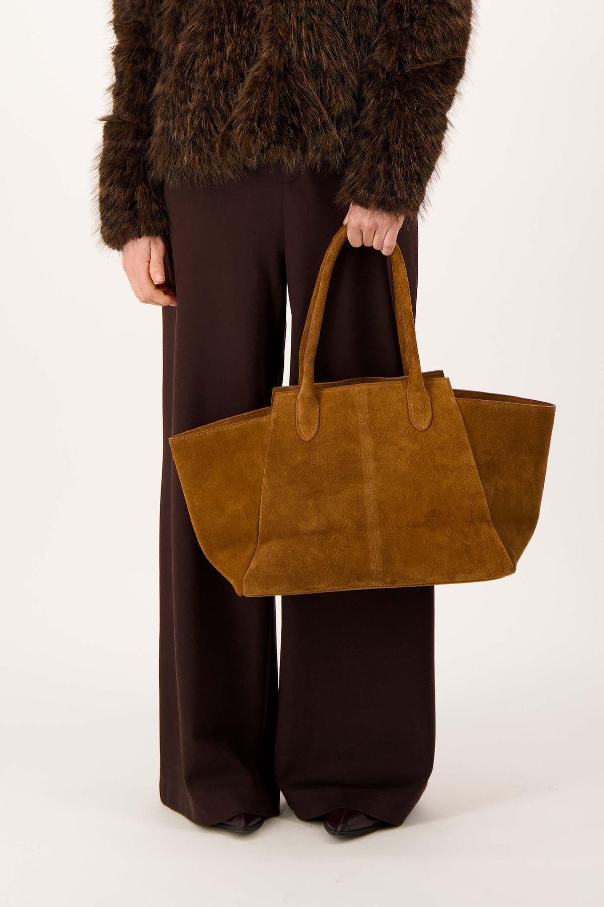 Bag : Suede Shopper Bag in van Vandaliamo