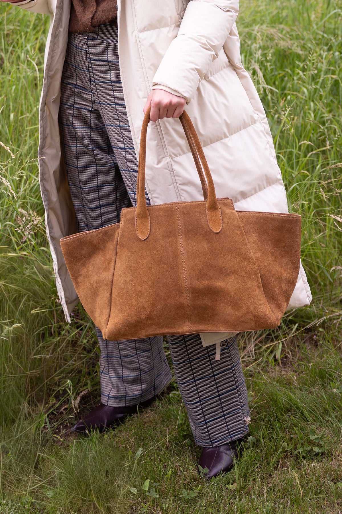 Bag : Suede Shopper Bag in van Vandaliamo