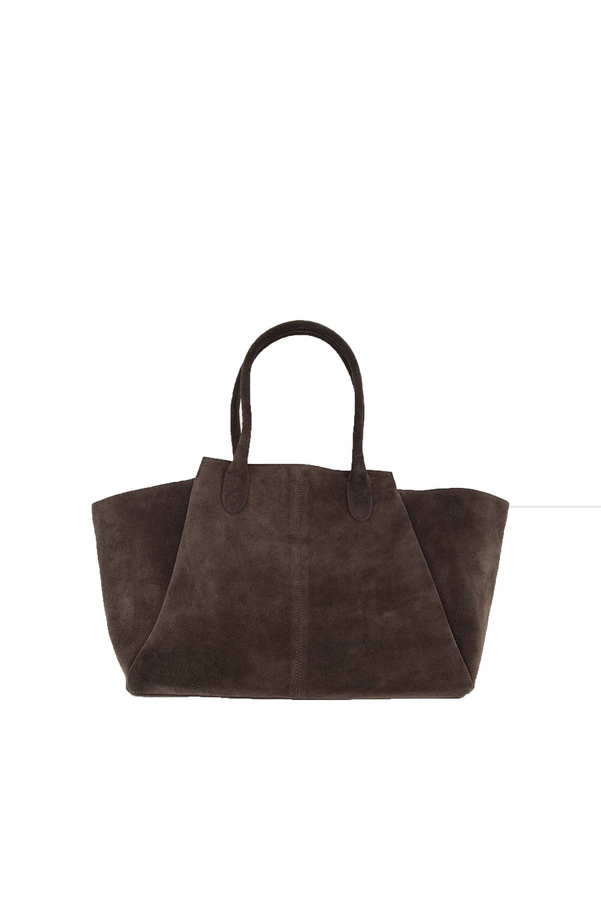 Bag : Suede Shopper Bag in Dark Choco van Vandaliamo