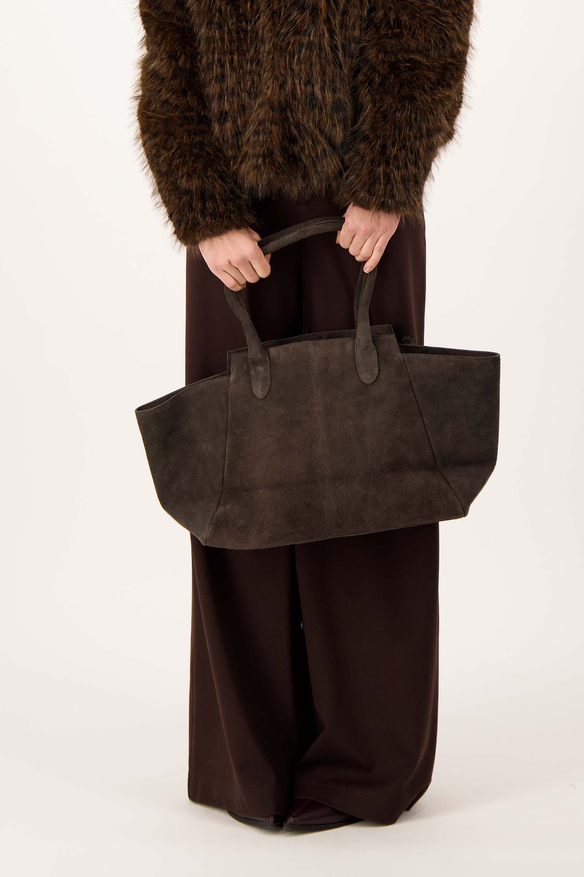 Bag : Suede Shopper Bag in van Vandaliamo
