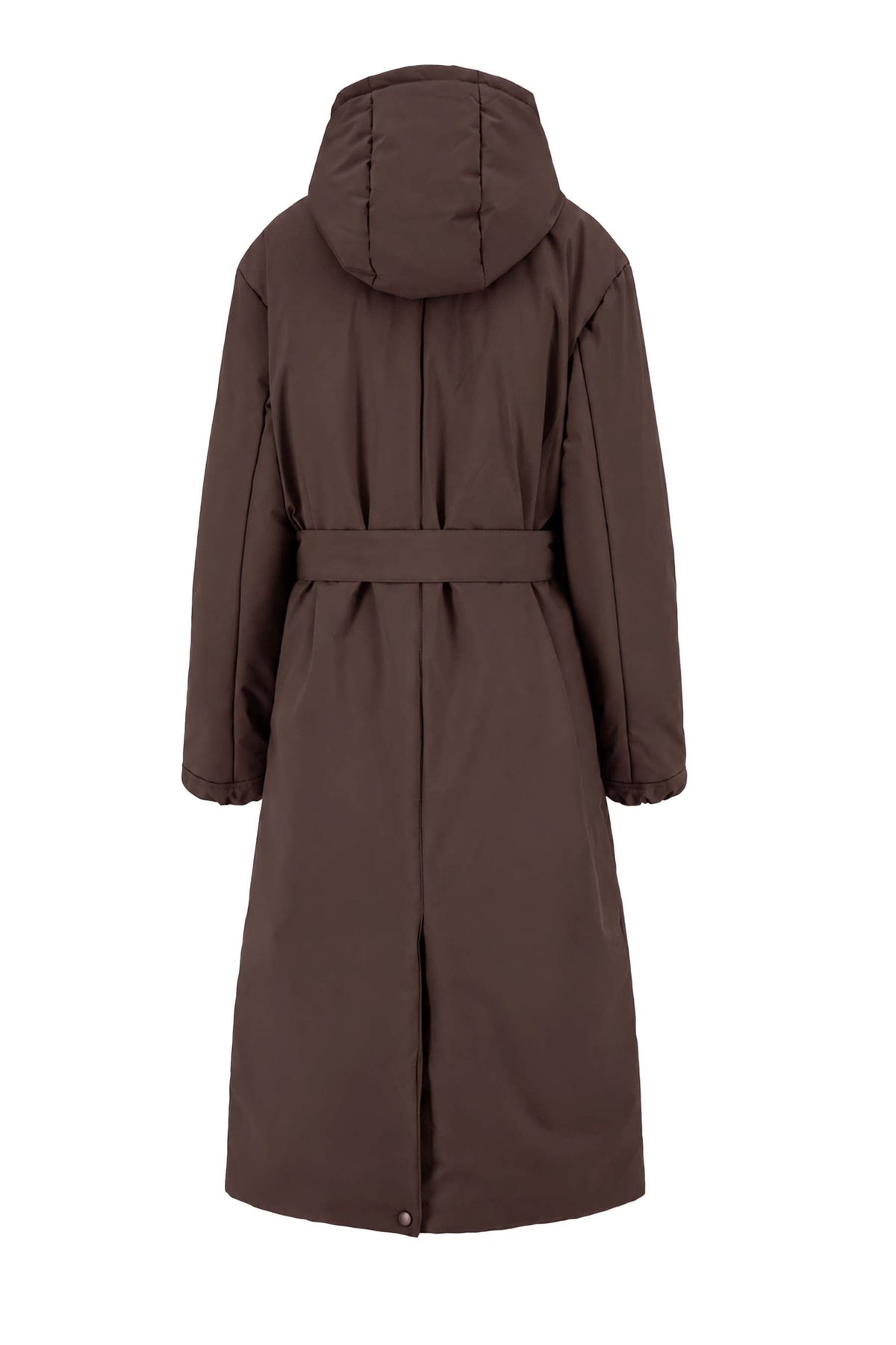 Coat : Long Padded Coat with Belt in van Vandaliamo