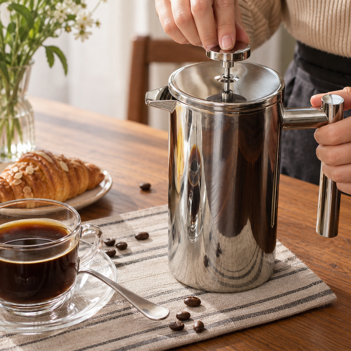 Stainless Steel French Press Coffee Maker