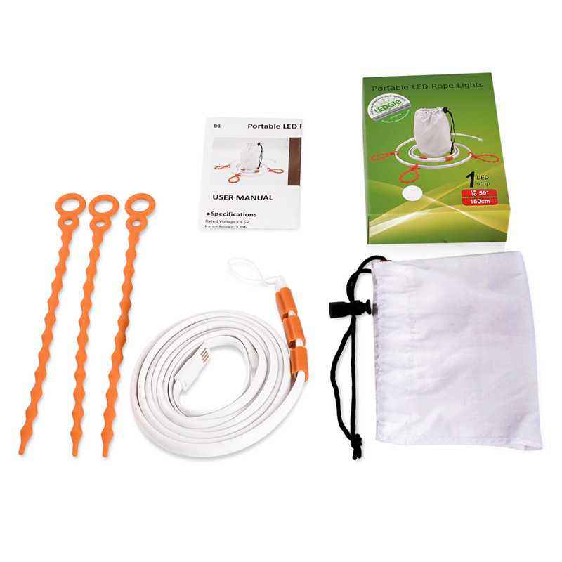LED Strip Light : Portable Camping LED Strip Light – Waterproof, USB Rechargeable in van Vanda Liamo