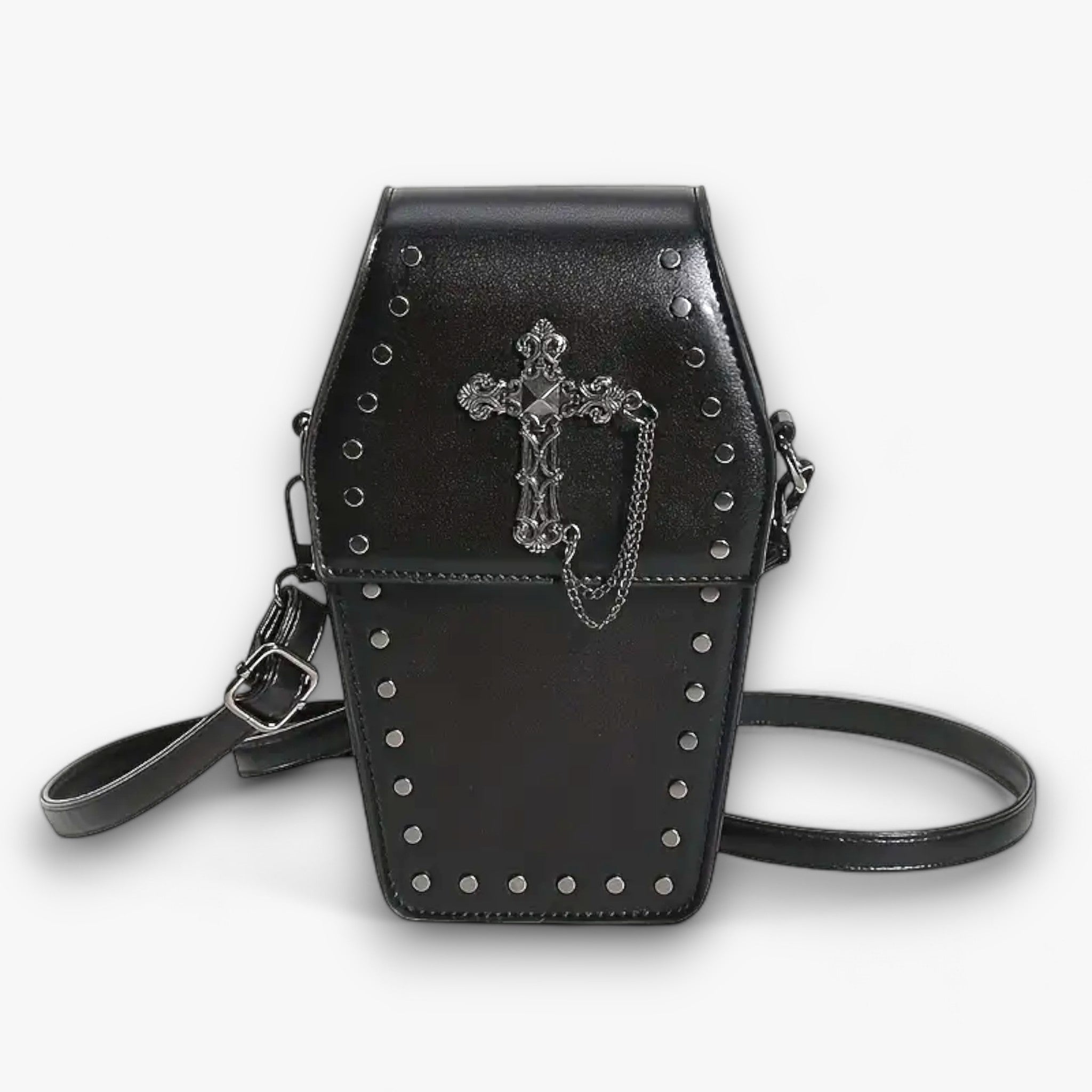 bags : Gotische Schoudertas - Trendy en Griezelig Accessoire in Noir A van Pantino