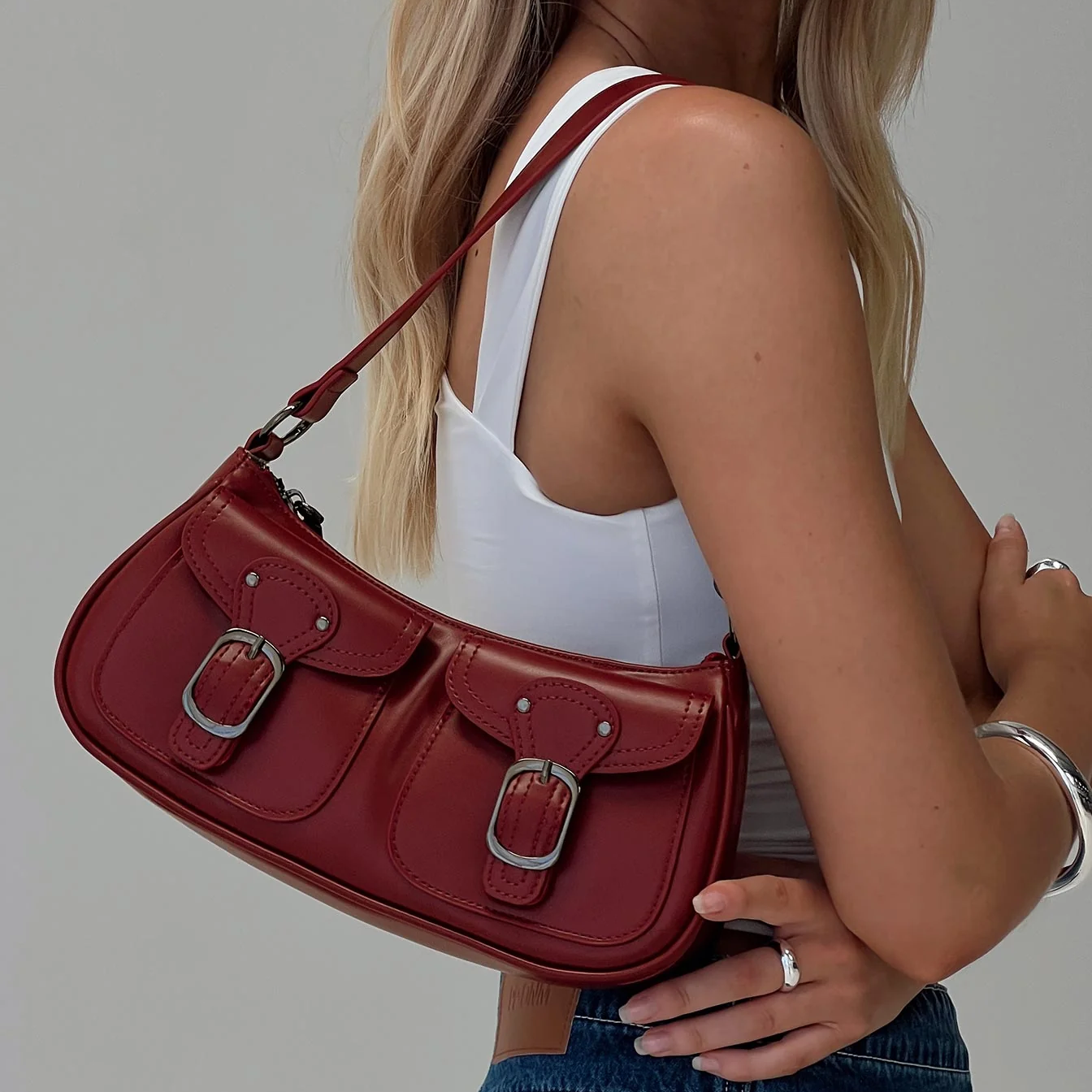 Trendy shoulder bag with a luxurious look | Perfect for every day