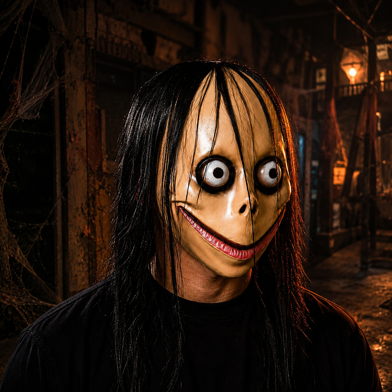 Gifts – Seasonal – Halloween : Creepy Halloween Mask with Long Hair in van Vandaliamo