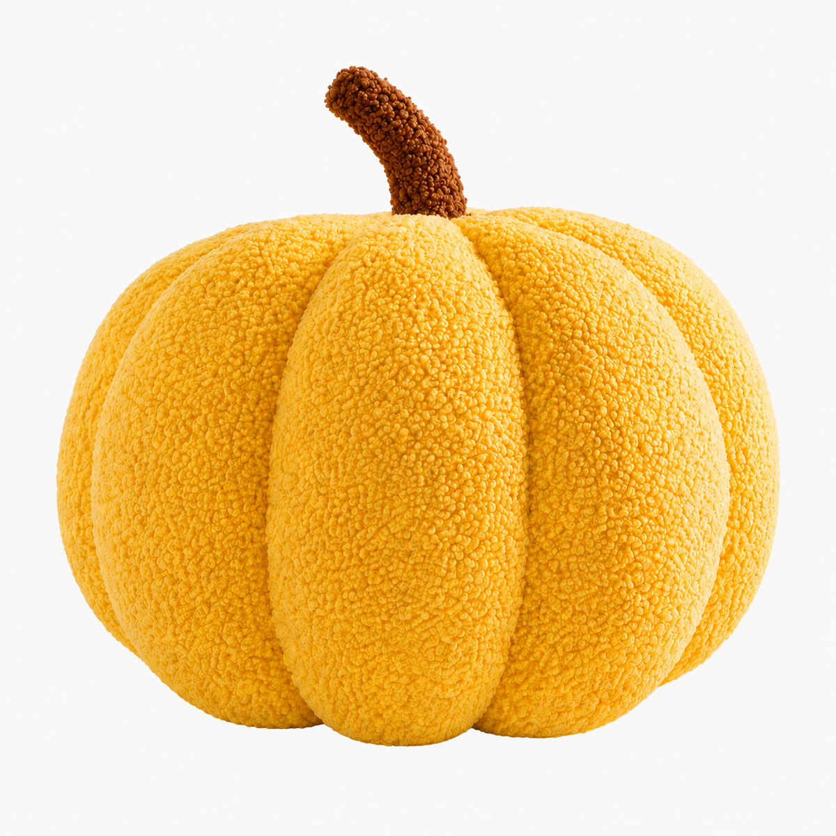 Gifts – Seasonal – Halloween : Plush Pumpkin Decorative Pillow - Soft Autumn and Halloween Decoration in Yellow van Vandaliamo