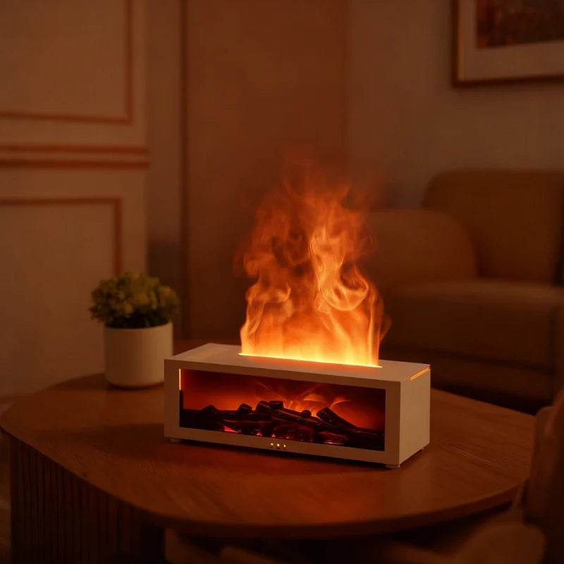 HearthGlow Flame Humidifier – Cozy Fire Effect Diffuser