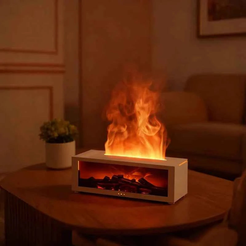Home Decor : HearthGlow Flame Humidifier – Cozy Fire Effect Diffuser in van Vanda Liamo