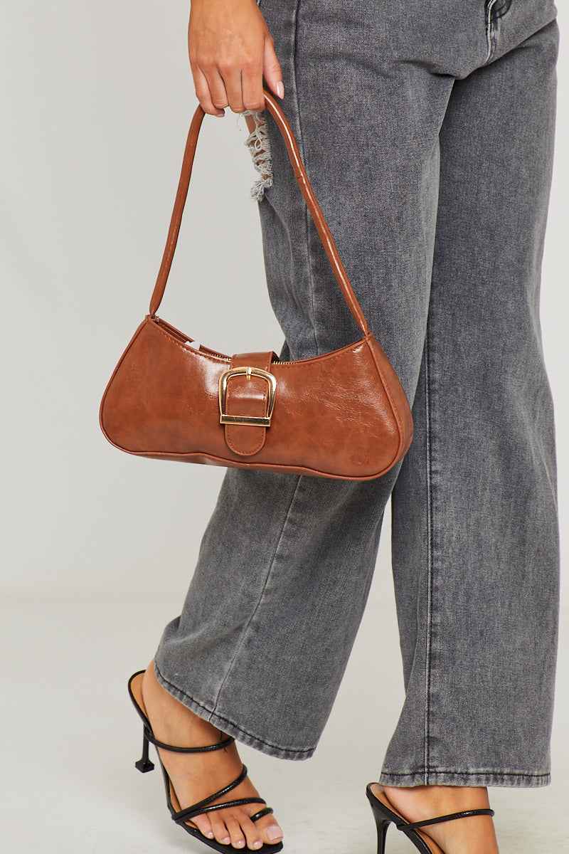 Baguette Bag Women | Luxury Vintage Shoulder Bag | PU Leather