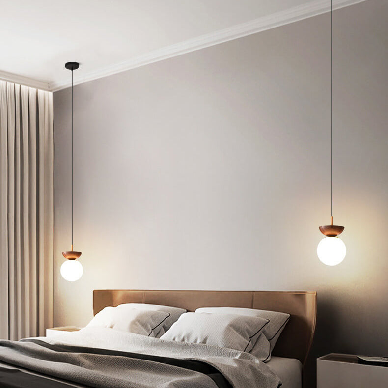 Home Decor : Nordic Orb Ceiling Lamp - Wood Grain & Metal Accent in van Vandaliamo