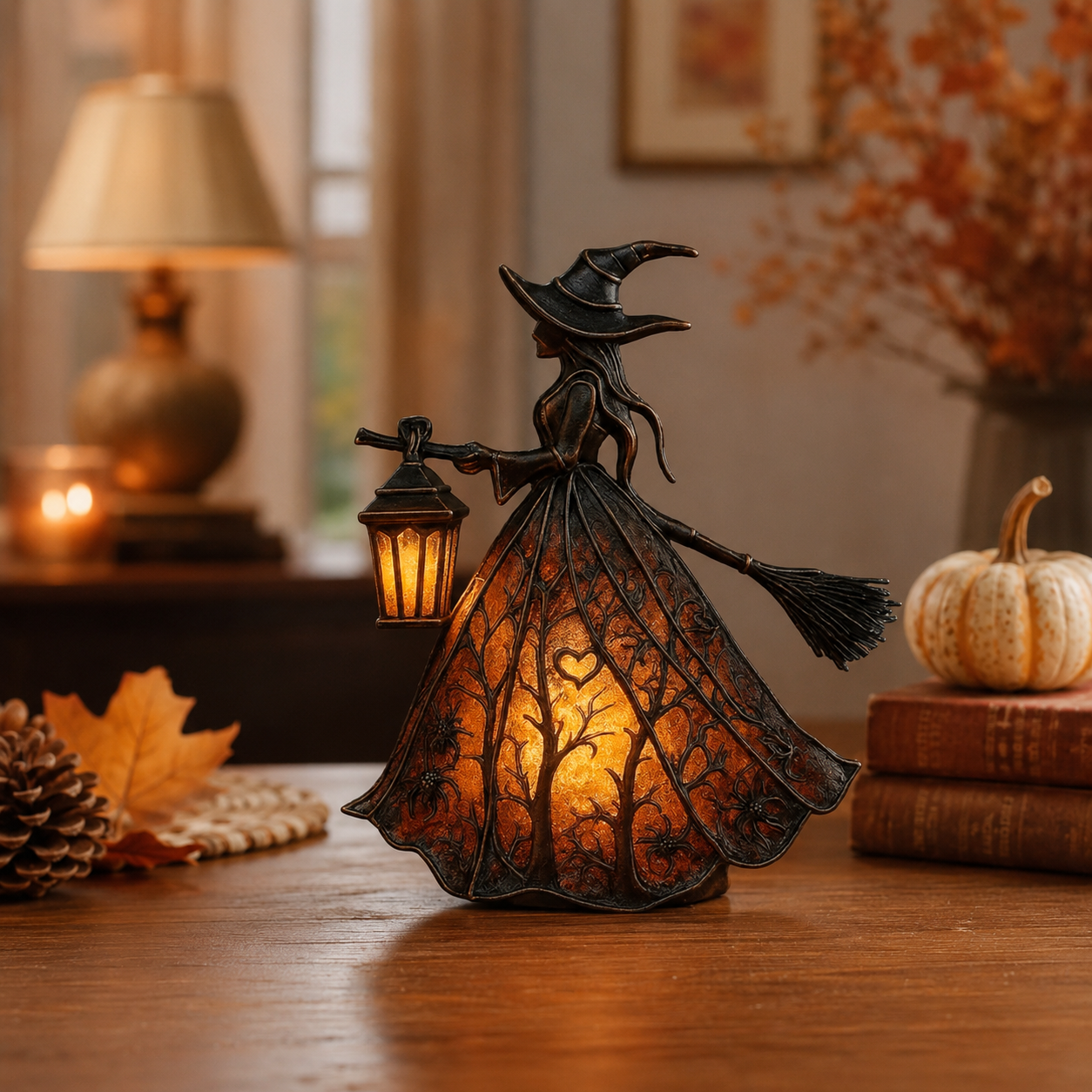 Gifts – Seasonal – Halloween : Witch-Shaped LED Halloween Accent Lamp in van Vandaliamo