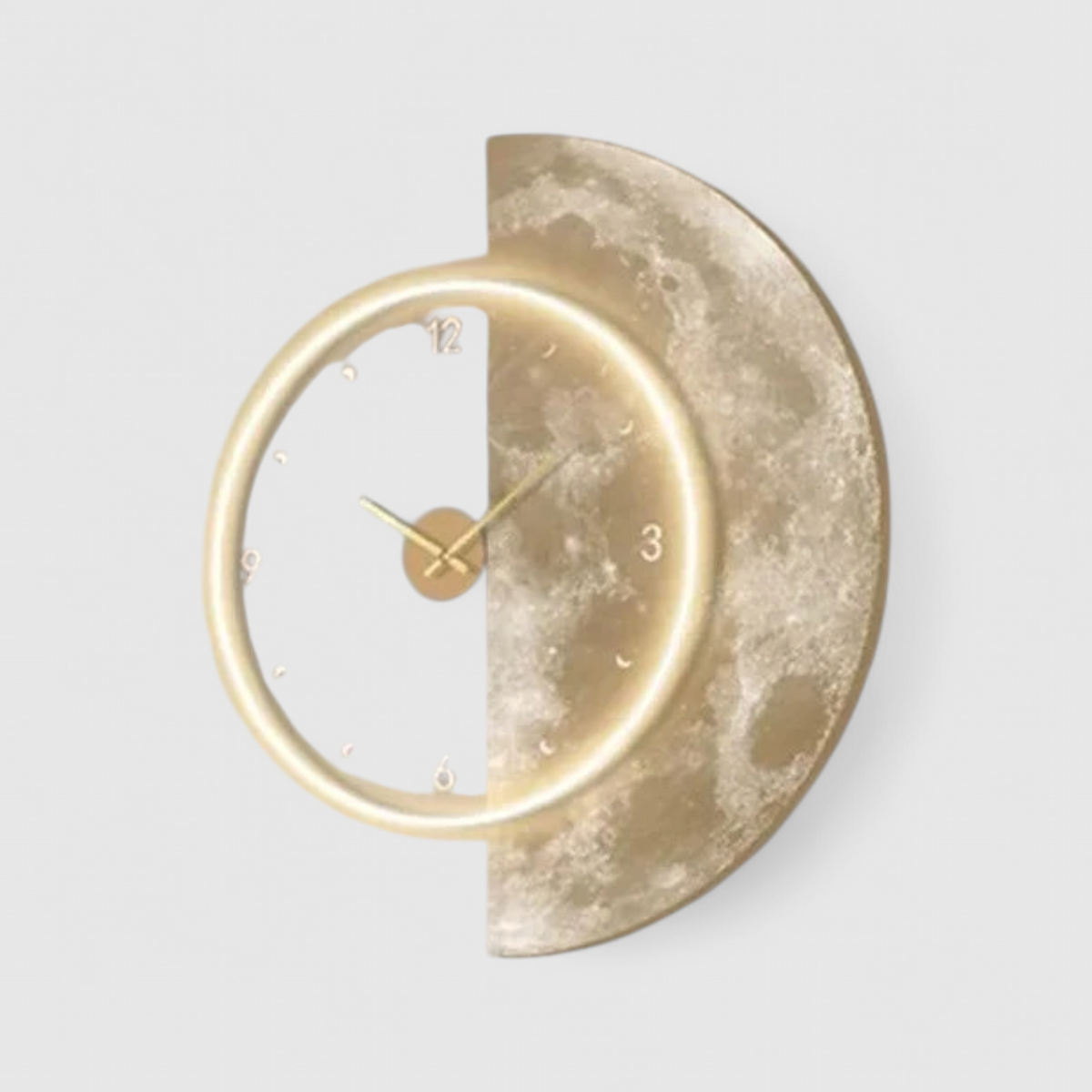 Moon Wall Clock – Soft LED Glow with Celestial Design