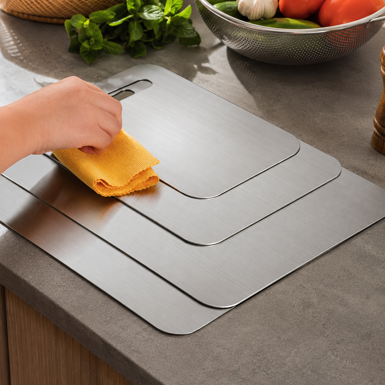 Modern Stainless Steel Cutting Board