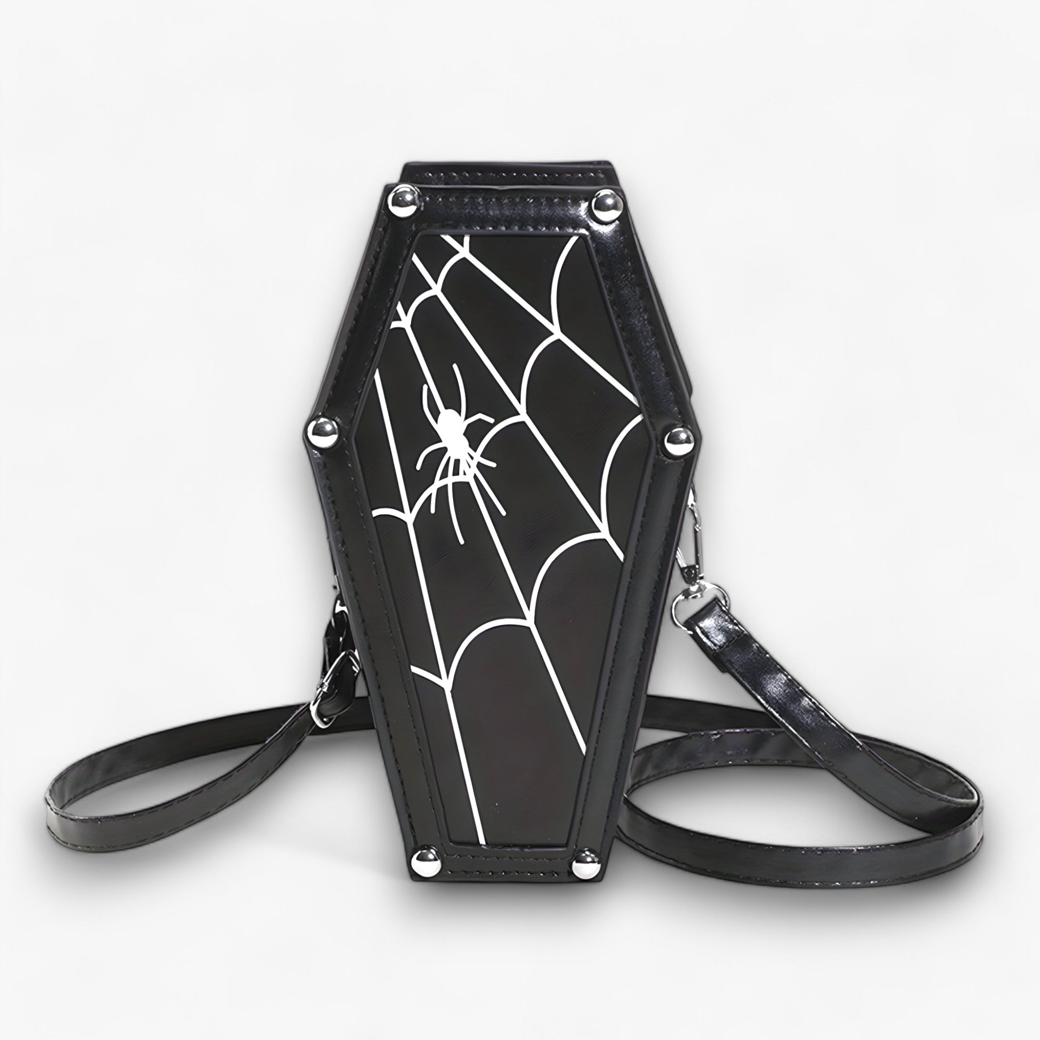 bags : Gotische Schoudertas - Trendy en Griezelig Accessoire in Noir B van Pantino