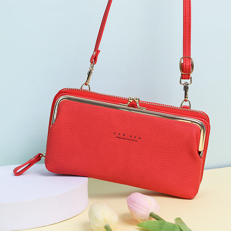 Trendy Crossbody Mobiele Tas - Ruim, Stijlvol en Veilig Sluitmechanisme