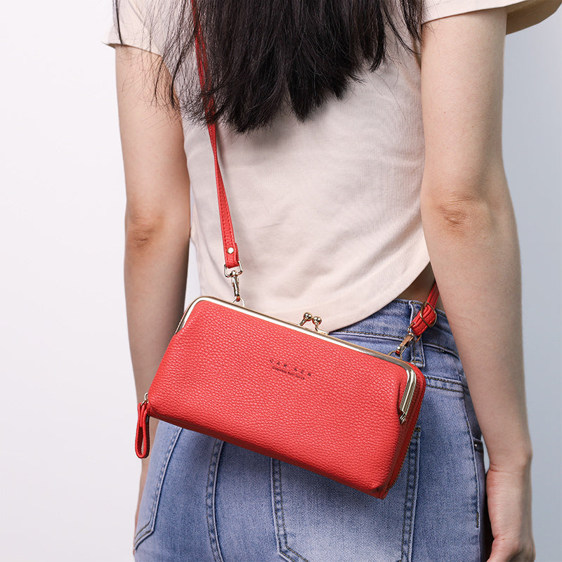 Trendy Crossbody Mobiele Tas - Ruim, Stijlvol en Veilig Sluitmechanisme