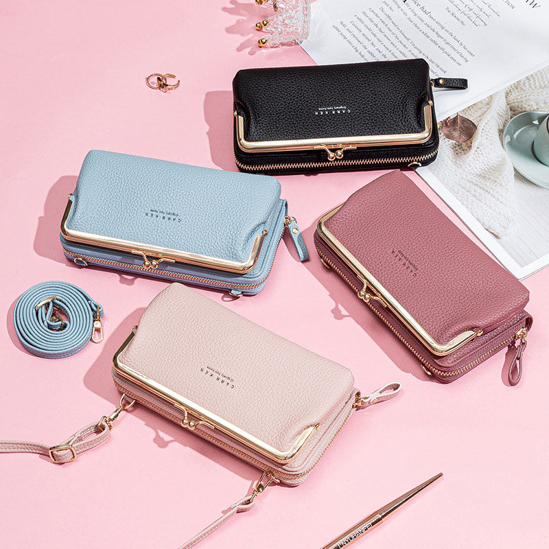 Trendy Crossbody Mobiele Tas - Ruim, Stijlvol en Veilig Sluitmechanisme