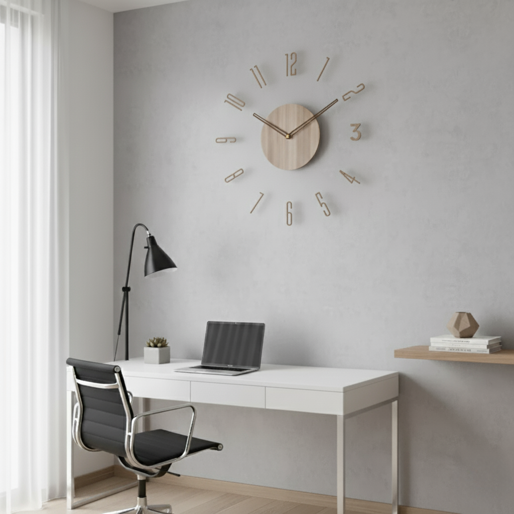 Home Decor : Silent Design Wall Clock - Acrylic & Wood in van Vandaliamo