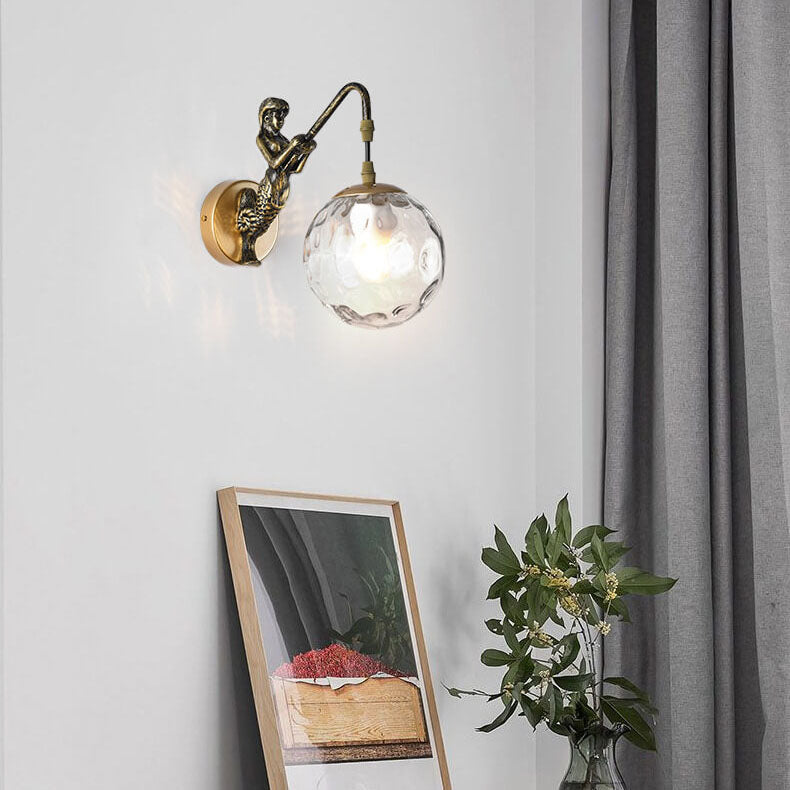 Home Decor : Rustic Orb Wall Lamp - Vintage Design Sconce in van Vandaliamo