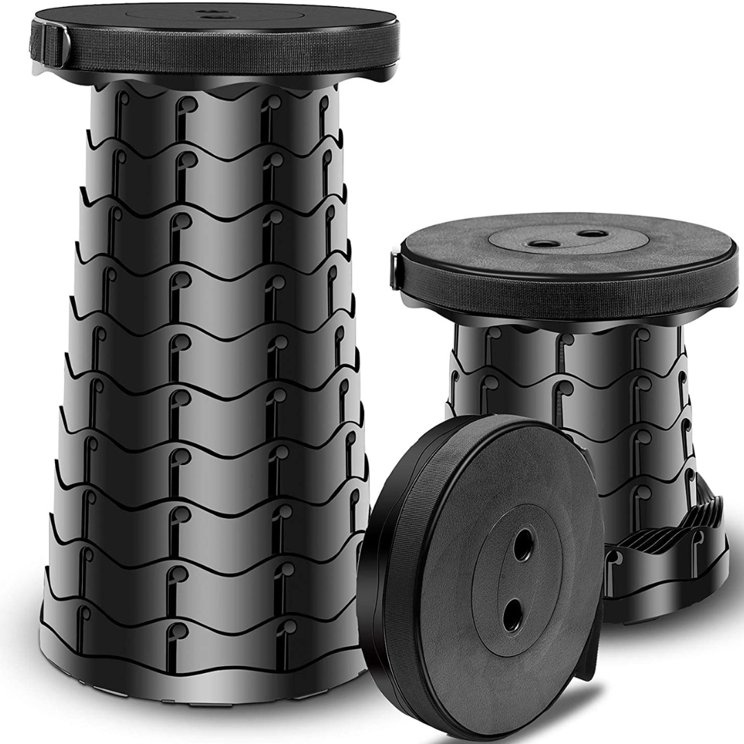 house & garden : Foldable stool with 4 seat heights in Mixed colors Black van Vandaliamo