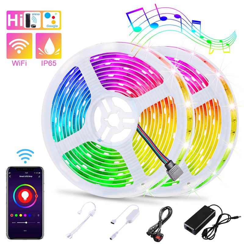 LED Strip Light : WiFi Smart RGB LED Strip Light – 32.8ft Waterproof in van Vanda Liamo