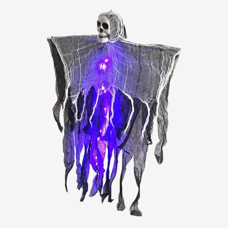 Gifts – Seasonal – Halloween : Spooky Hanging Ghost Halloween Decoration in Purple van Vandaliamo