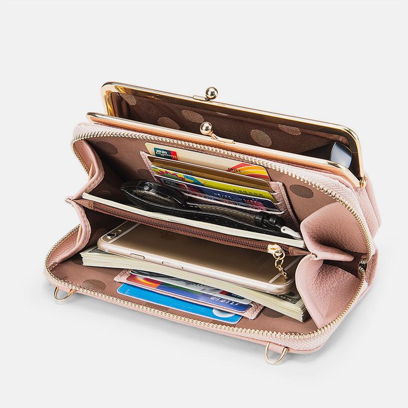 Trendy Crossbody Mobiele Tas - Ruim, Stijlvol en Veilig Sluitmechanisme