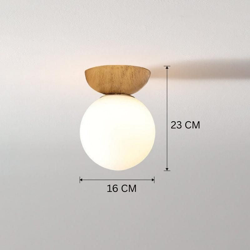 Home Decor : Nordic Orb Ceiling Lamp - Wood Grain & Metal Accent in van Vandaliamo