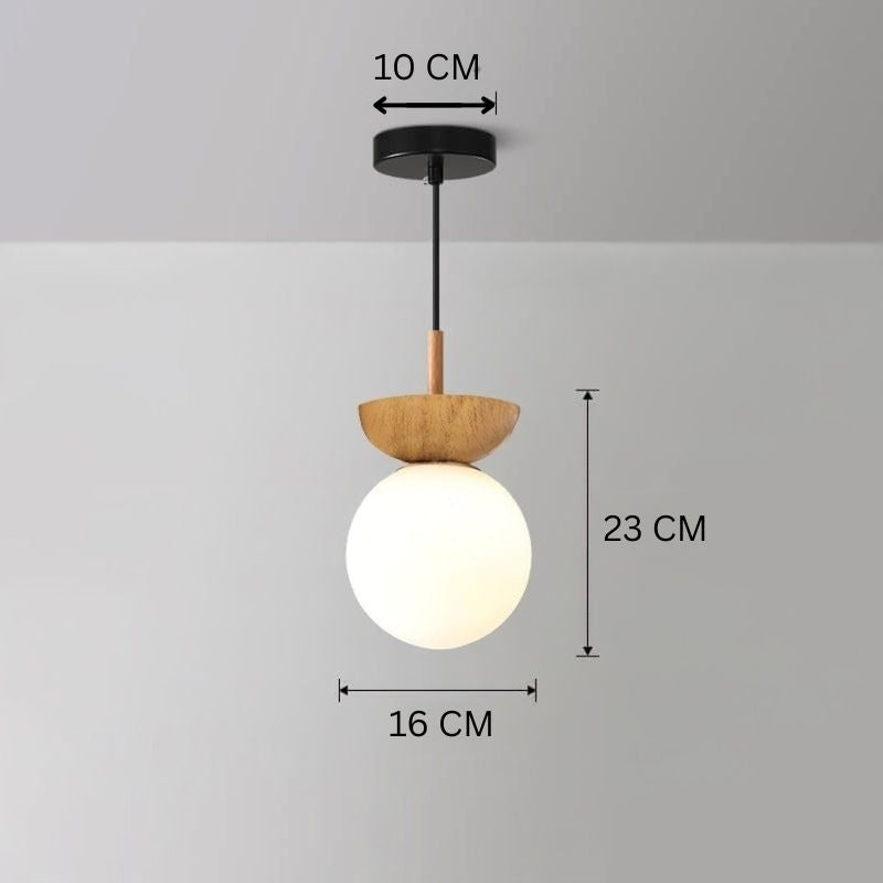 Home Decor : Nordic Orb Ceiling Lamp - Wood Grain & Metal Accent in van Vandaliamo