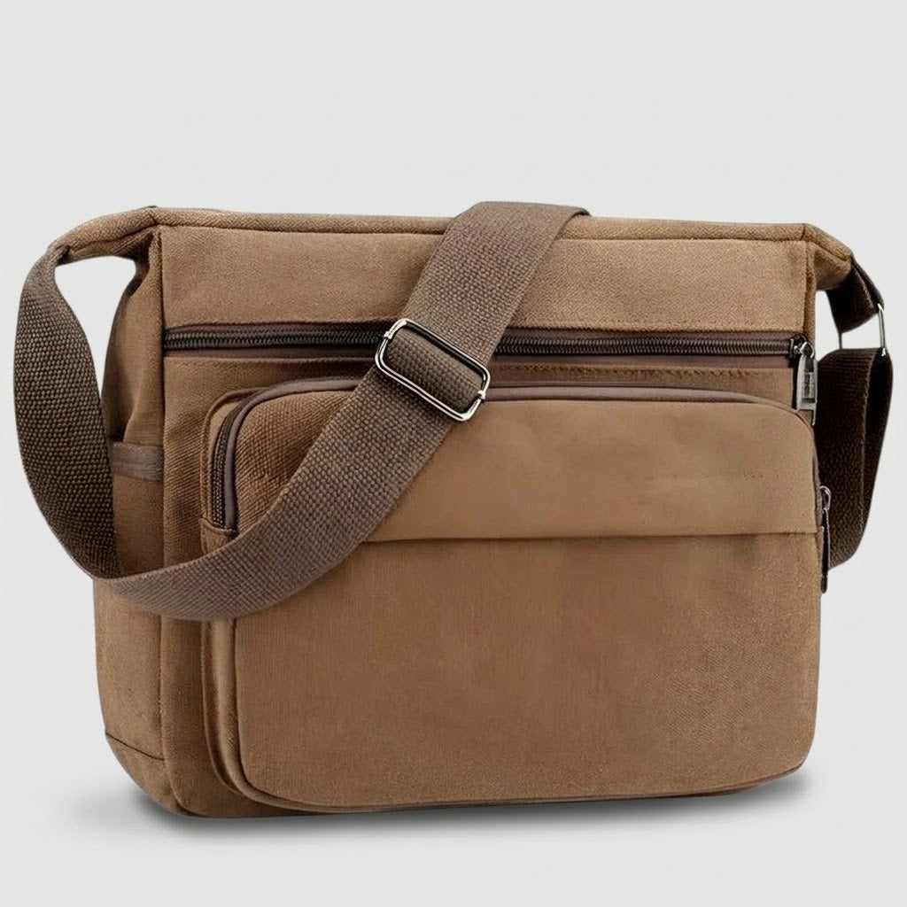 Men's Multifunctional Organized Canvas Shoulder Bag