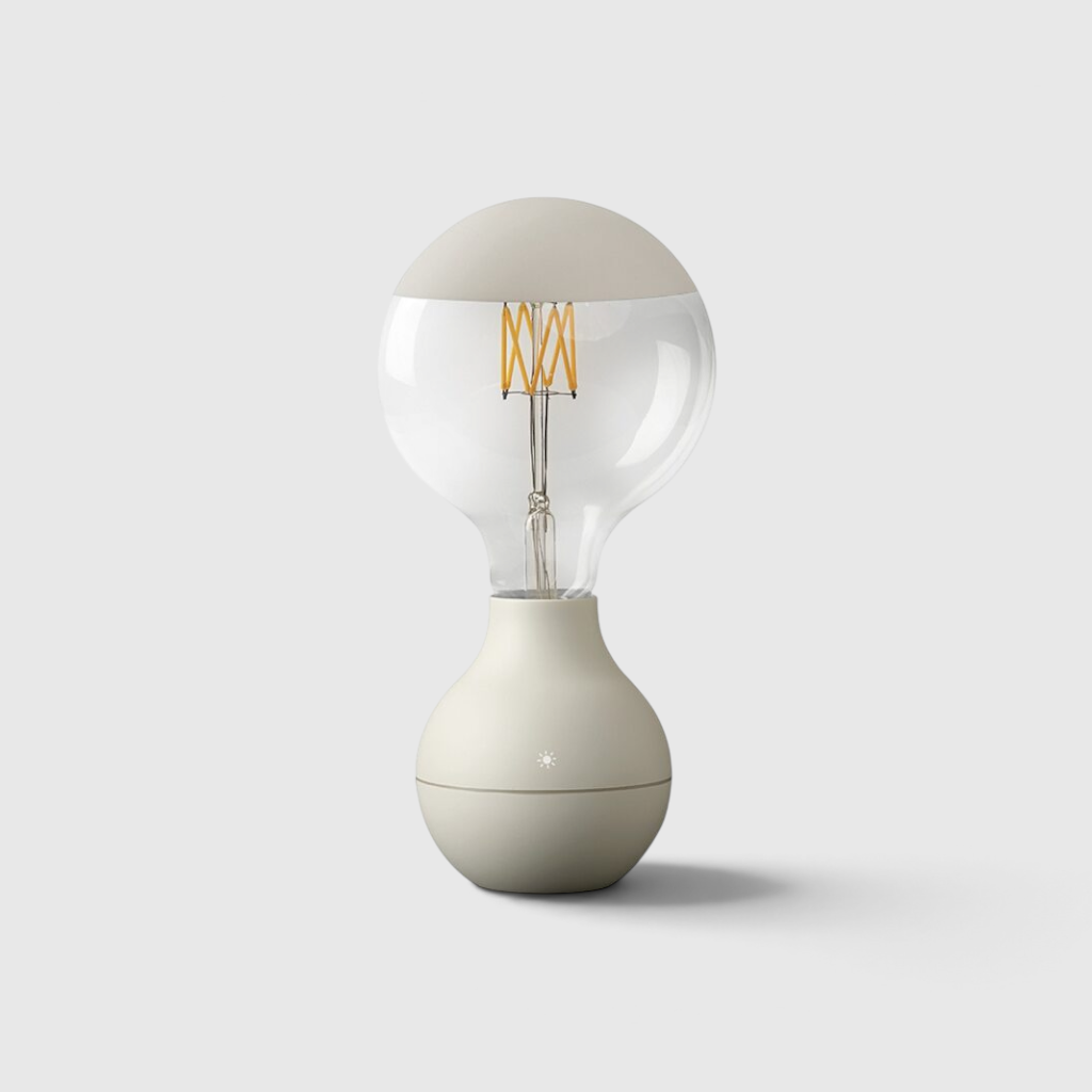 Cordless Filament Bulb Table Lamp – Rechargeable Touch-Dim Ambient Light