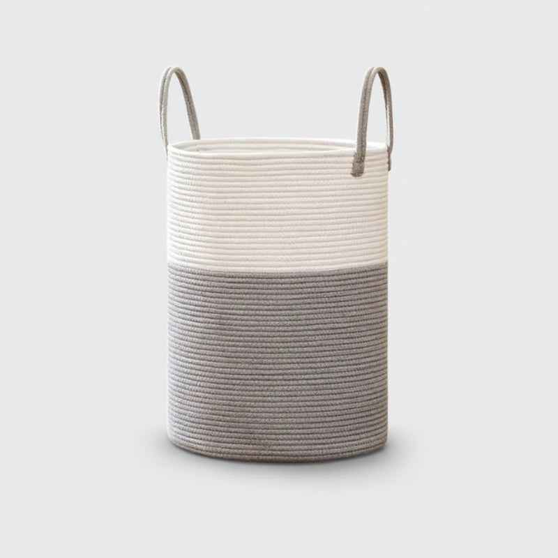 Large-Capacity Woven Cotton Laundry Basket