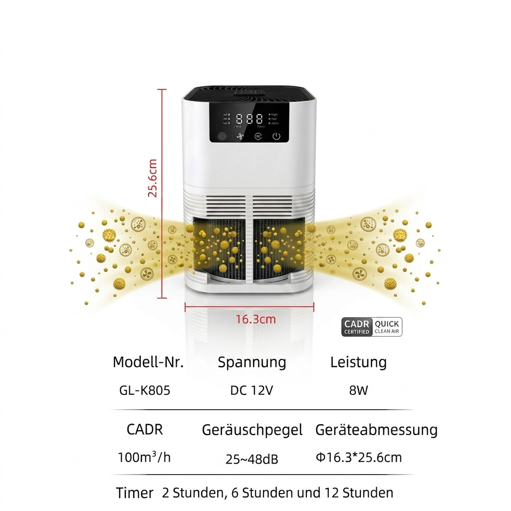 Home Decor : LuftRein HEPA Air Purifier - Compact Home Air Cleaner in van Vandaliamo
