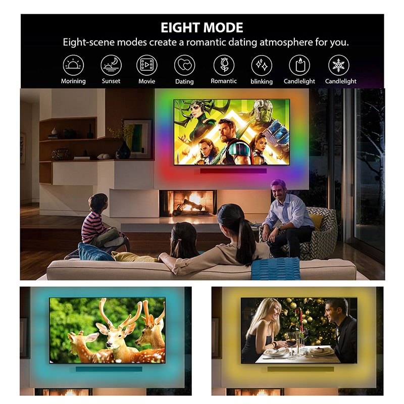 LED Strip Light : Smart WiFi LED Strip Lights – 8 Modes with Music Sync in van Vanda Liamo