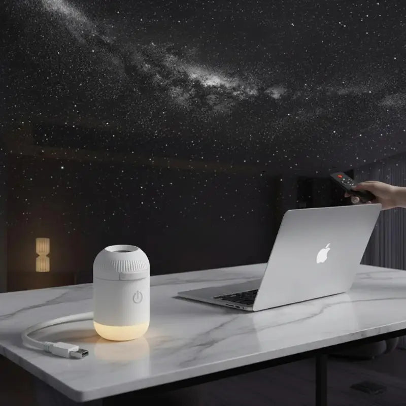 Star Projector Lamp : Galaxy Star Projector – 2-in-1 USB Night Sky Lamp in van Vanda Liamo