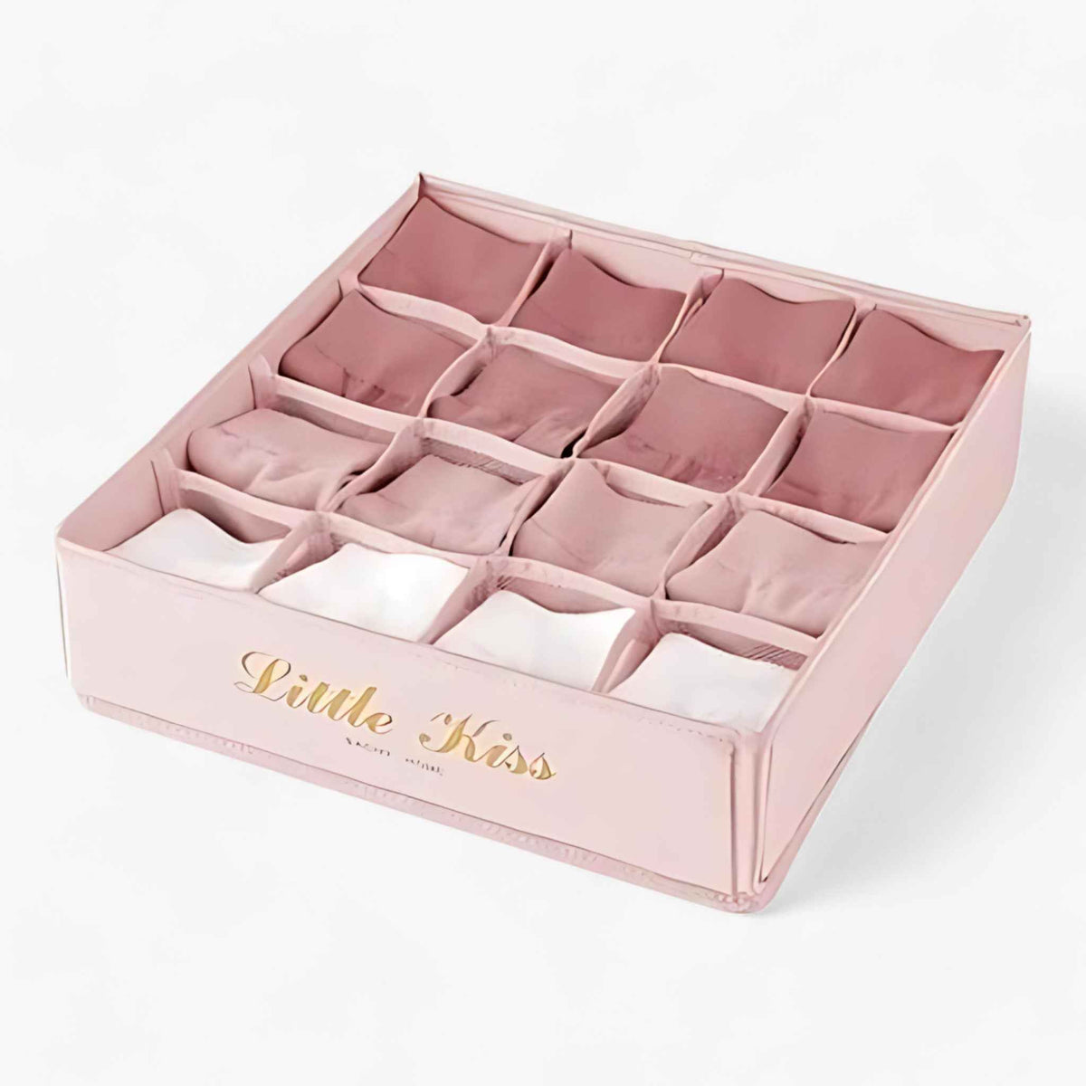 Home & Garden : Foldable Fabric Drawer Organizer in 16 compartments pink van Vandaliamo