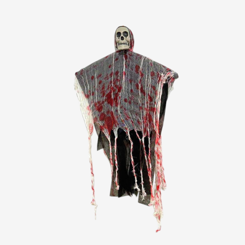 Gifts – Seasonal – Halloween : Luminous Skull Ghost Hanging Decoration in Black Without Light van Vandaliamo