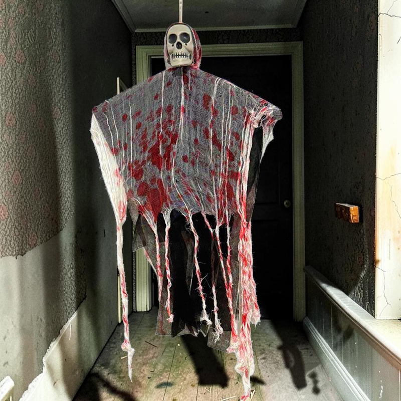 Gifts – Seasonal – Halloween : Luminous Skull Ghost Hanging Decoration in van Vandaliamo