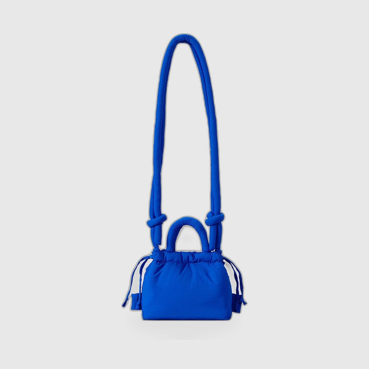 Crossbody Bag : Padded Knot Crossbody Bag – Bold Mini Satchel in Blue van Vanda Liamo