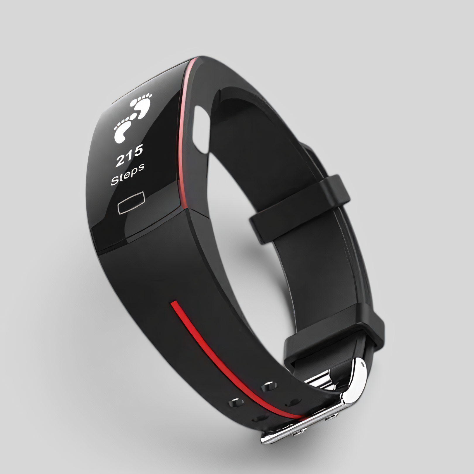 Blood pressure and heart rate monitor, black silicone, with