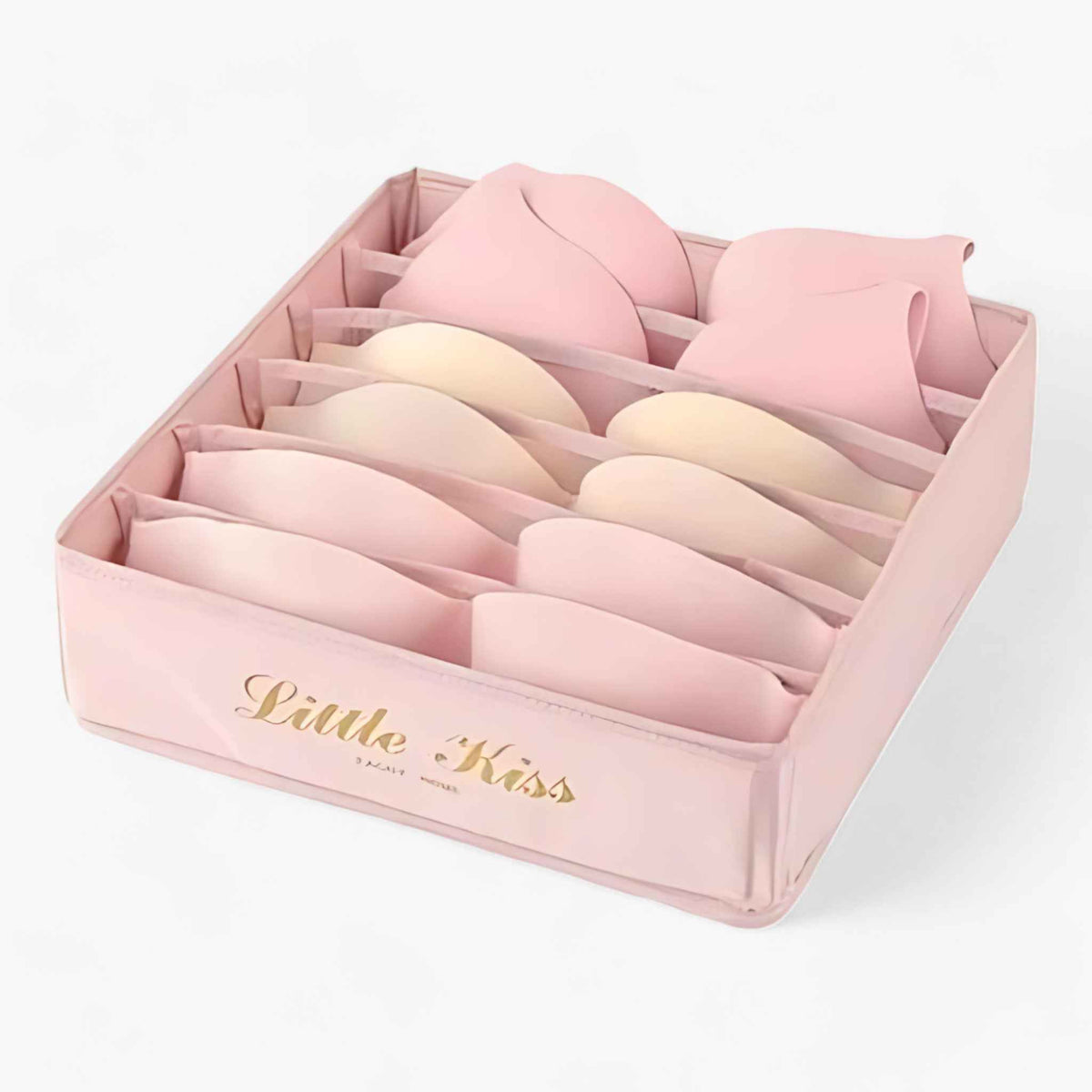 Home & Garden : Foldable Fabric Drawer Organizer in 6 compartments pink van Vandaliamo