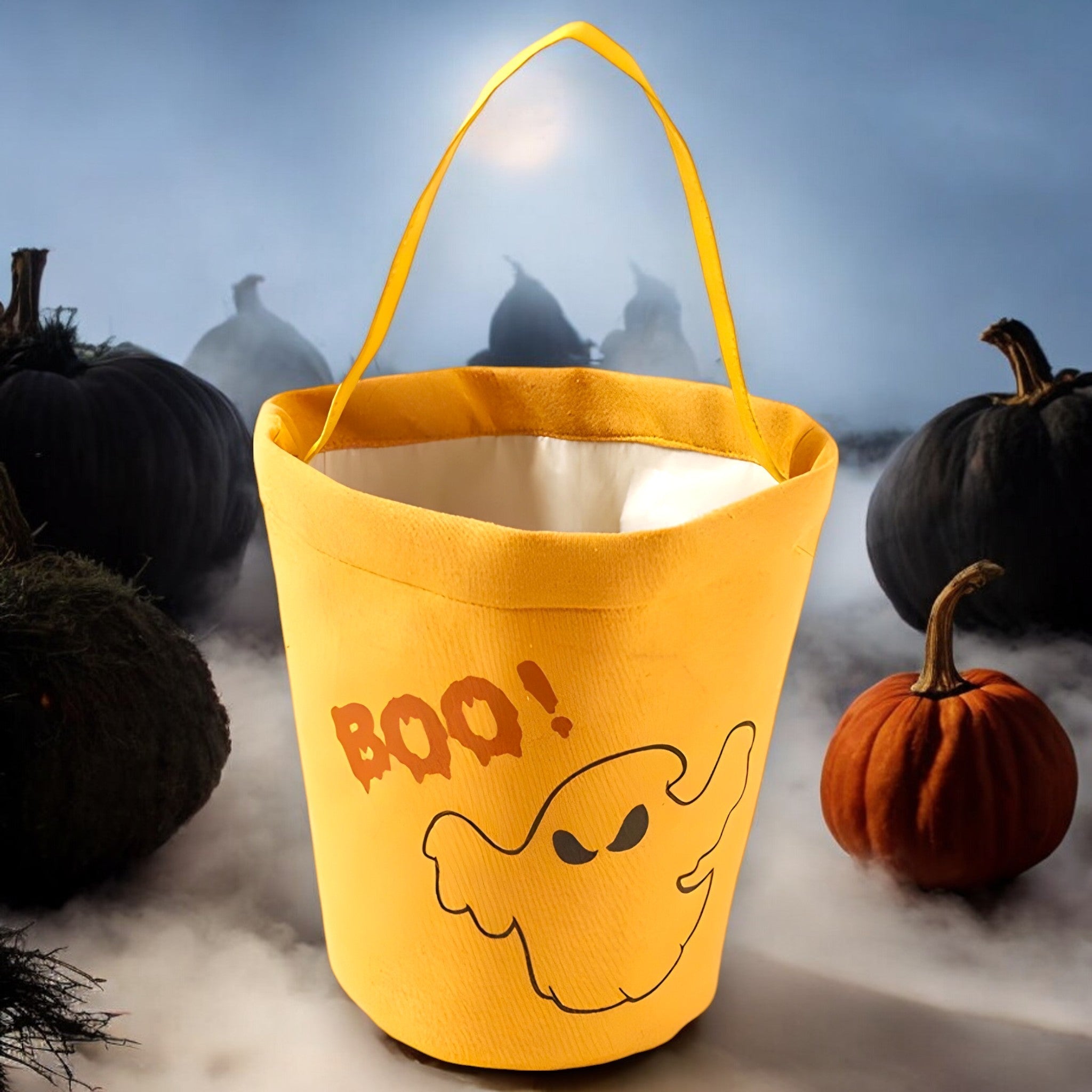 bags : Pumpkin Candy Basket - Leuke Mand voor Halloween-Feestjes en Cadeaus - Zwart in van Pantino