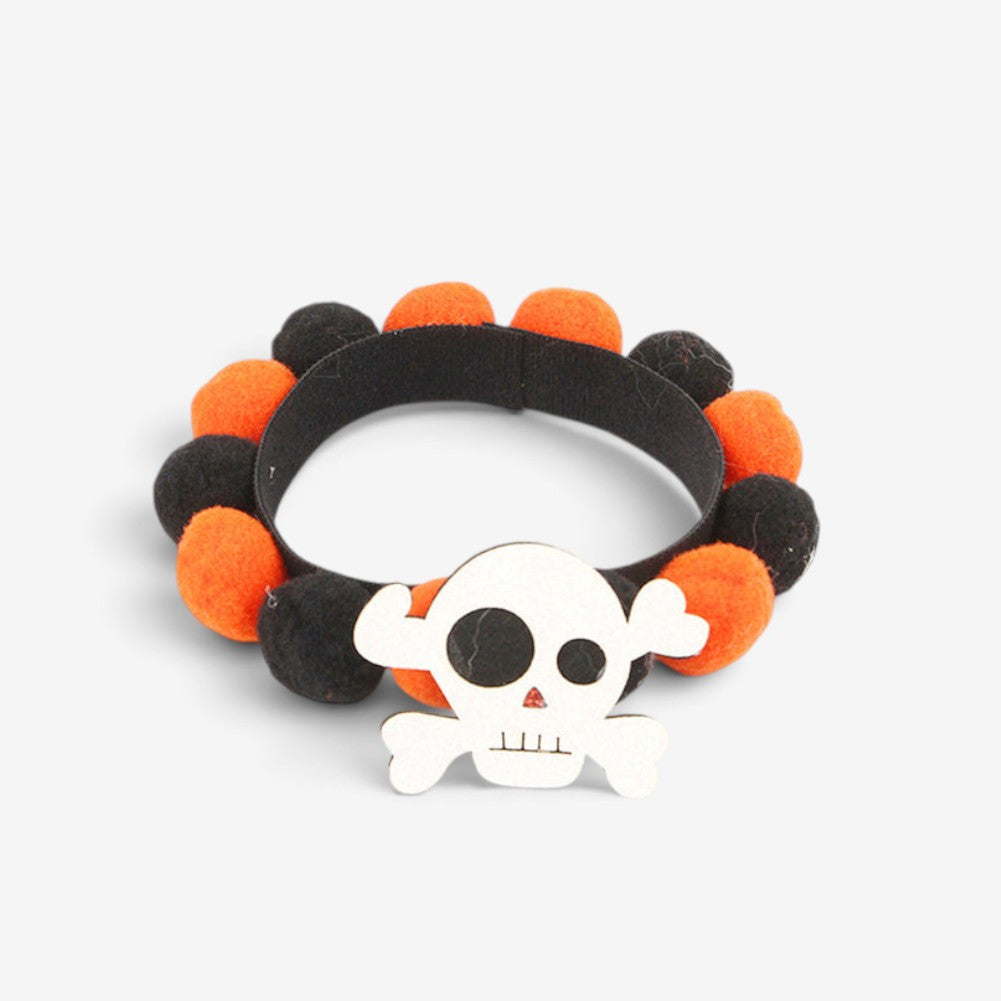 Gifts – Seasonal – Halloween : Halloween Pumpkin Skull Pet Collar in B van Vandaliamo