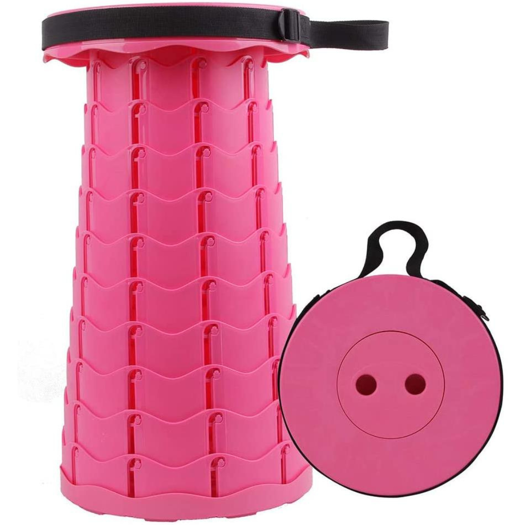 house & garden : Foldable stool with 4 seat heights in Solid colors Rose van Vandaliamo