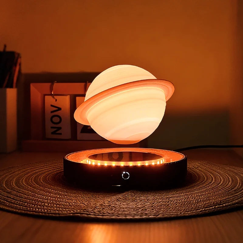 EtherealOrbit Levitating Lamp – Magnetic Floating Moon & Saturn Light