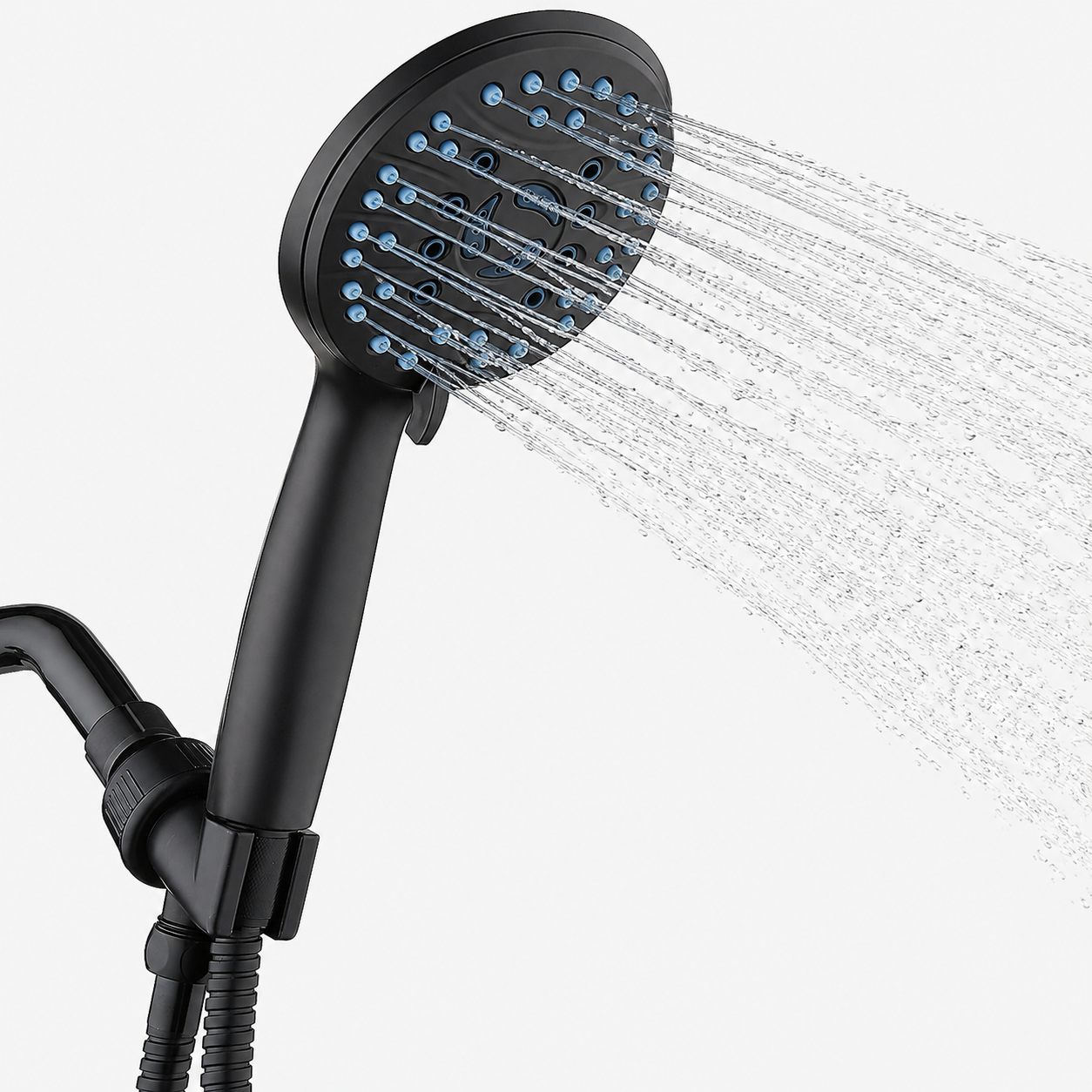 8-Setting High-Pressure Handheld Shower Head with Hose