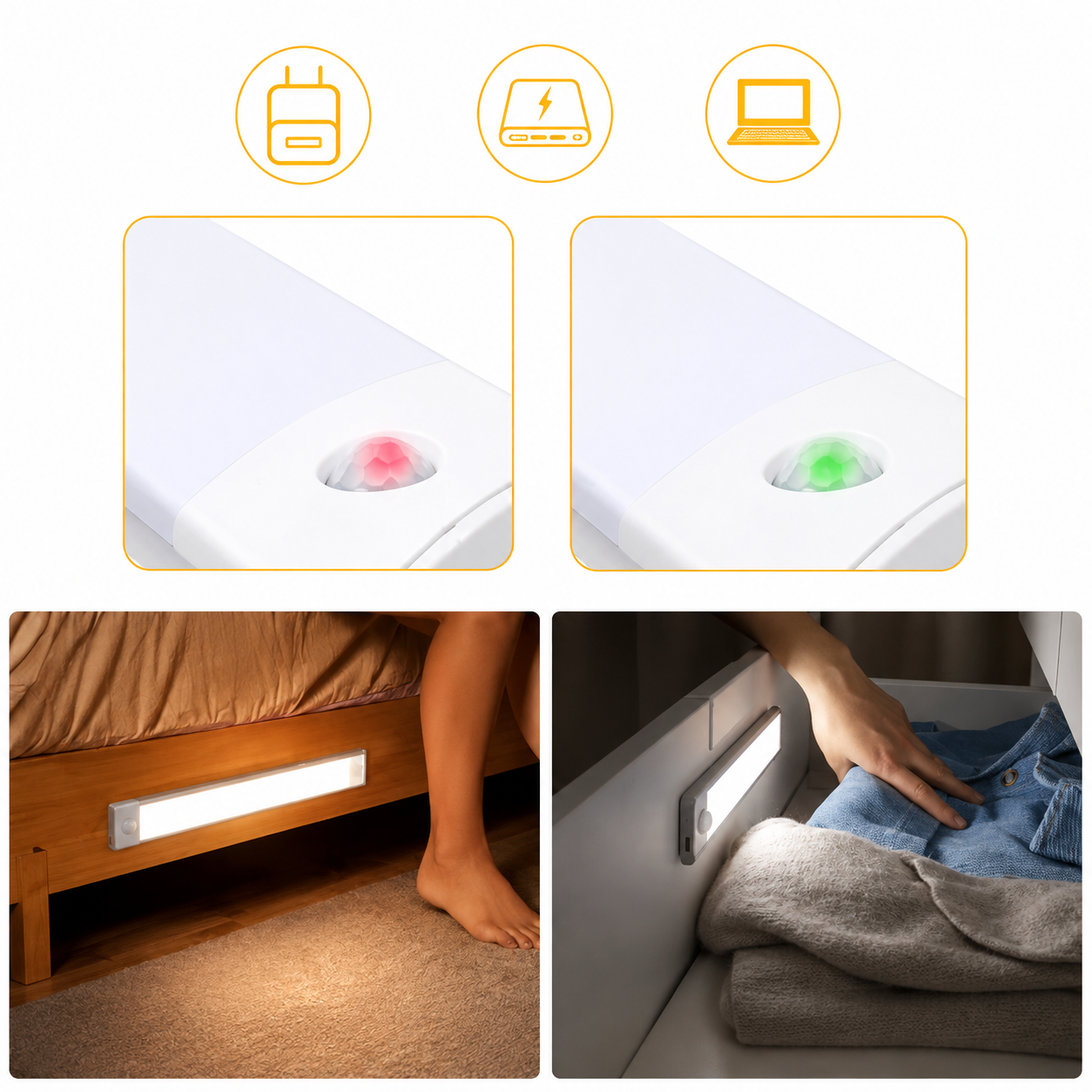 house & garden : USB LED Lamp with Sensor Mode in van Vandaliamo