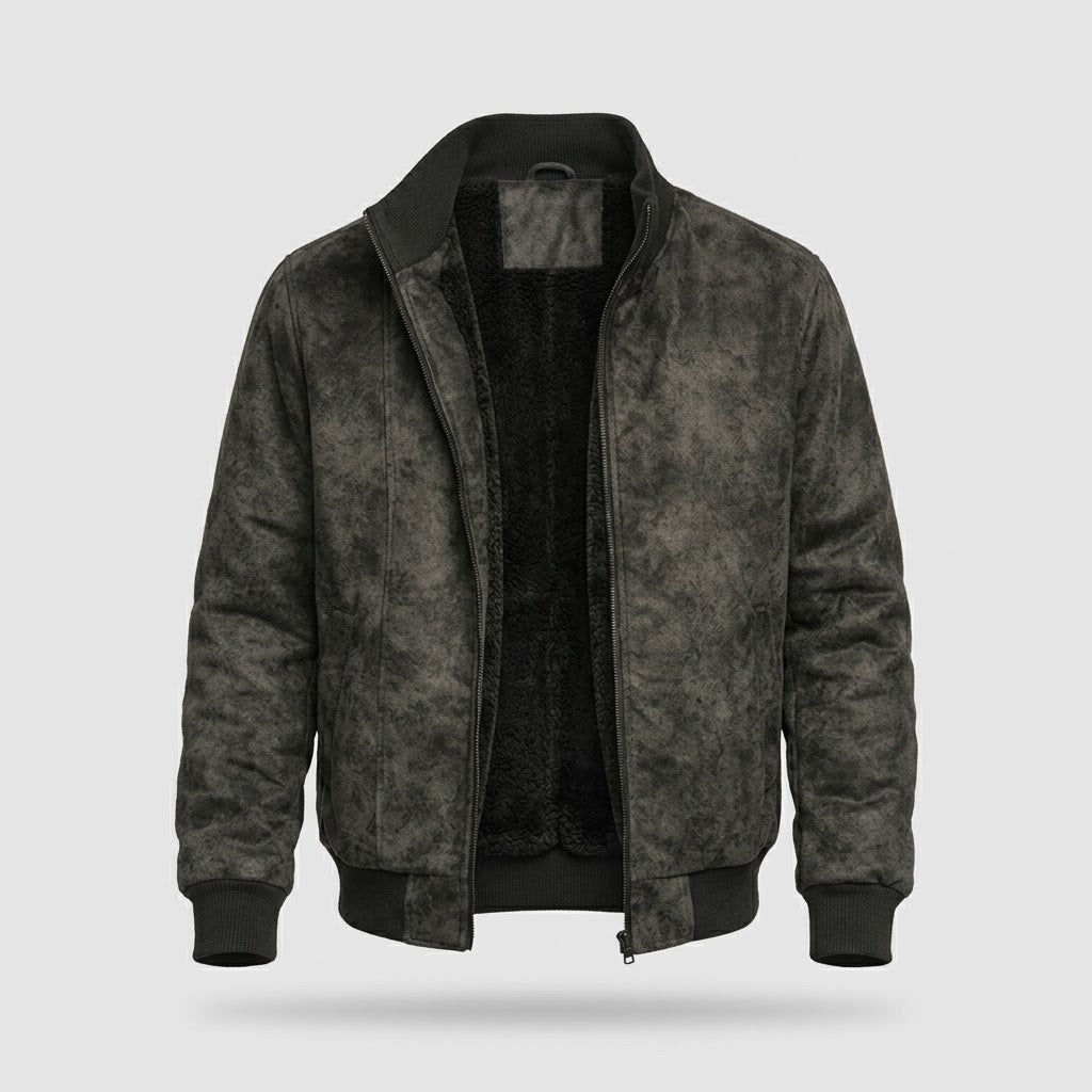 Menswear/Outerwear : Men's Zip Jacket - Rugged Hip-Length Winter Coat in van Vanda Liamo