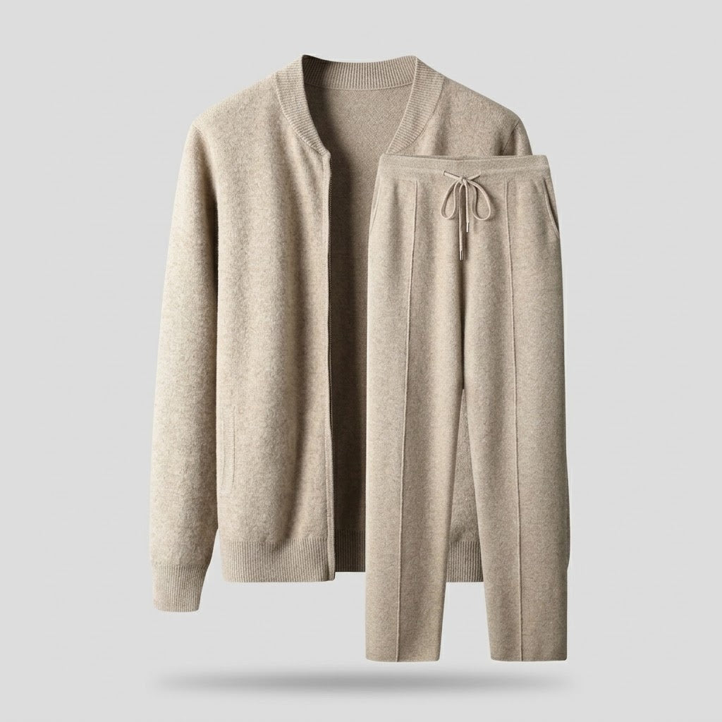 Menswear/Knitwear : Men's Knitted Set - Zip Vest with Round Neck in van Vanda Liamo